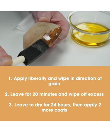 Furniture Clinic Pure Tung Oil - Non-Toxic Food Grade Water Resistant Finish for Wood - Ideal for Indoor & Outdoor Surfaces - 17oz - Buy Online on GoSupps.com