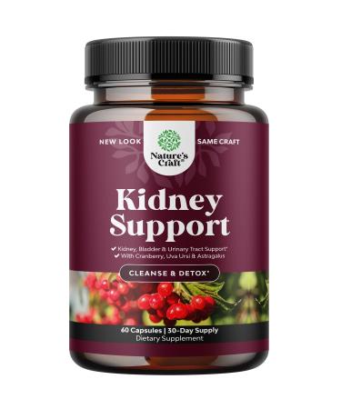 Kidney Support Cranberry Pills for Women and Men - High Strength Kidney Cleanse Detox & Repair with Stinging Nettle Uva Ursi and Astragalus for Kidney and Bladder Health - Non-GMO Halal and Vegan