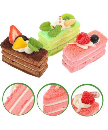 HOMSFOU 15 Pcs Simulation Cake Model Cake Display Model Fake Decorative Cakes Fake Cupcake Artificial Mousse Cake Photo Prop Food Toy Simulation Dessert Models Cupboard Fake Decoration - Buy Online on GoSupps.com