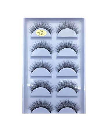 UAMOU 10/50 Boxes 37 Style 5 Pairs Natural 3D False Eyelashes Makeup Fake Eye Lashes Faux Cils Make Up Beauty Maquillaje Cheerfully (Color : 5Pairs X07 Size : 25 Boxes 125 Pairs)