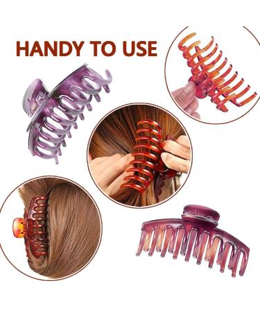 Large Hair Claw Clips 6PCS Set for Women | Colorful Hair Claws for Thick & Fine Hair with Bonus 6Pcs Mini Grips - Buy Online on GoSupps.com