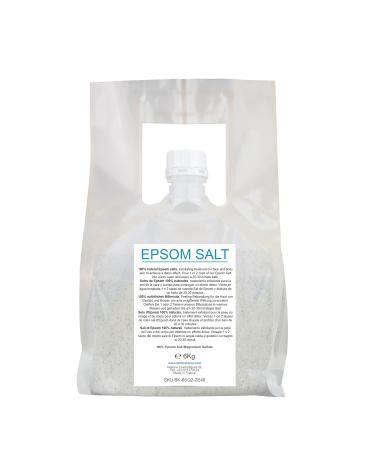 Epsom Salt 99% - Premium Bath Soaking Crystals | 6.5 kg Pharmacy Quality for Health & Relaxation | International Shipping Available - Buy Online on GoSupps.com
