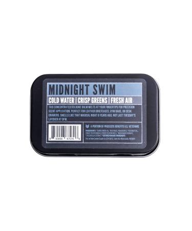 Duke Cannon Supply Co. Solid Cologne for Men Midnight Swim - Cold Water Crisp Greens Fresh Air - Concentrated Balm Travel-Friendly Tin 1.5 oz (1 unit) - Buy Online on GoSupps.com
