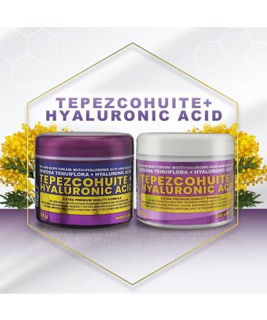 ULTRA PREMIUM Tepezcohuite + Hyaluronic Acid Night Face Cream - Jumbo Size for Instant Hydration | International Shipping Available - Buy Online on GoSupps.com