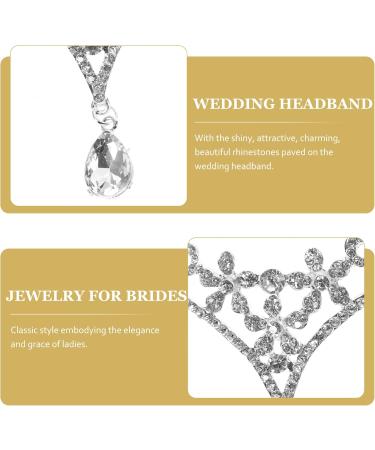 Lurrose Bridal Head Chain | Silver Forehead Headband Jewelry for Wedding Hair Accessories - Buy Online on GoSupps.com