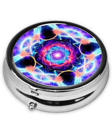 Four Dimensional Portable Pill Box Organizer - 3 Compartment Round Travel Pill Box for Easy Medication Management - Buy Online on GoSupps.com