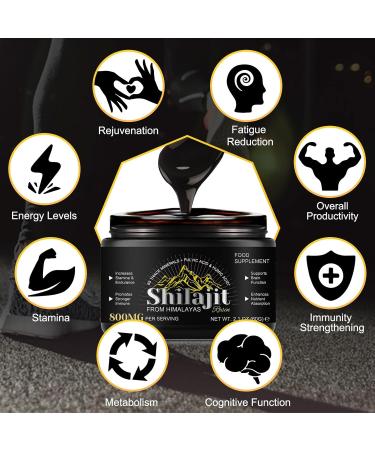 R sine De Shilajit 60g Shilajit R sine Original Himalaya avec 85+ Traces de Min raux Shilajit Pure Himalaya Bio 800mg - Buy Online on GoSupps.com