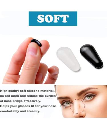 10 Pairs Silicone Nose Pads for Glasses - Slide-Resistant Self-Adhesive Transparent 1.8mm - Buy Online on GoSupps.com