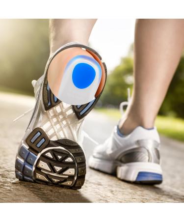 WLLHYF Gel Heel Cups - Plantar Fasciitis Inserts for Men and Women - Shock Absorbing Heel Pads - Comfortable Silicone Gel Cushion Insoles - Size L (11cm) - Buy Online on GoSupps.com