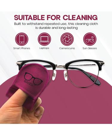 Premium Eyeglass Cleaner Cloth 4 Pack - Anti-Scratch Lens Cleaner Wipes & Screen Cleaning Cloth - Rose & Green - Buy Online on GoSupps.com