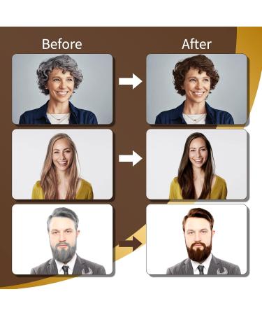 Dark Brown Hair Color Dye Shampoo for Gray Hair - Instant Herbal Ammonia-Free 3-in-1 Formula for Men & Women - Buy Online on GoSupps.com