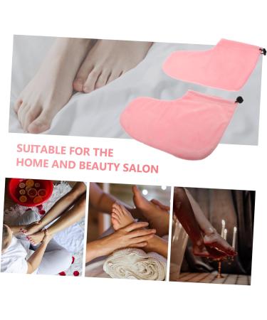 Housoutil 1 Pair Wax Warm Foot Cover Insulated Mitts and Cozies Moisturizer Foot Socks Spa Bath Mat Paraffin Heated Foot Booties Foot Moisturizing Socks Hot Pad Warm Feet Cotton 28X20X0.9CM Pink - Buy Online on GoSupps.com