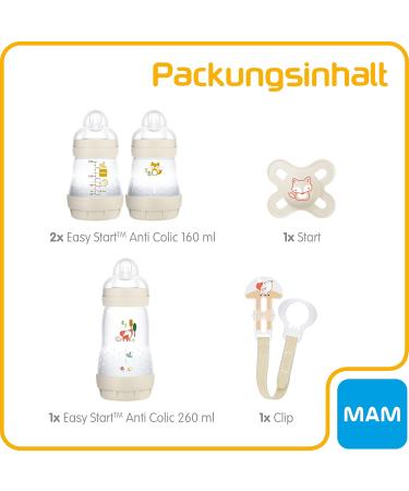 MAM Starter Set Small - Neutral Motif in Ivory Beige | Premium Baby Feeding Essentials | Worldwide Shipping - Buy Online on GoSupps.com