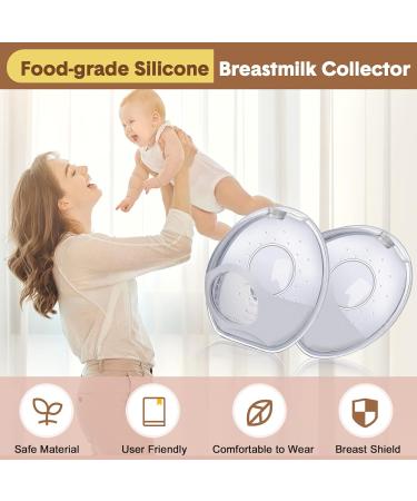 Lictin Breast Shells 2PCS Milk Collector Set | Silicone Nursing Cups for Breastfeeding | Includes 20 Breast Milk Storage Bags | Reusable and Leakproof - Buy Online on GoSupps.com