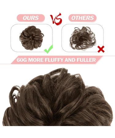Vlasy Messy Bun Hair Piece - Curly Wavy Scrunchies Extension Chignon - Synthetic Updo for Girls (6# 60g) - Buy Online on GoSupps.com