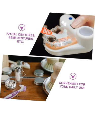 Fomiyes 4-Piece Toothbrush Stops - Brushwood Cleaning Tool for Home Prosthesis & Dentures | Denture Cleaner & Colored Rubber TPE Hand Tools - Buy Online on GoSupps.com