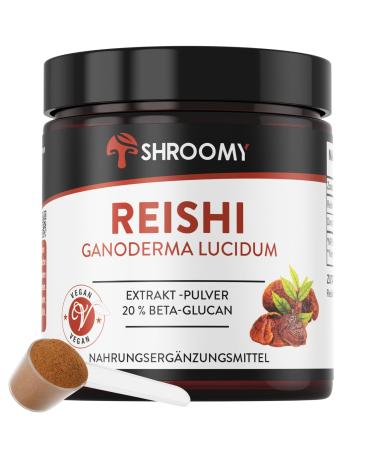 SHROOMY Reishi Extract Powder 70g Highly concentrated with 40% polysaccharide and 20% beta glucan. SHROOMY