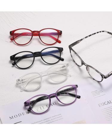 Yuluki 5-Pack Retro Reading Glasses for Men & Women | Comfortable Spring Hinges | Super Reading Aid 2.75 Magnification - Buy Online on GoSupps.com