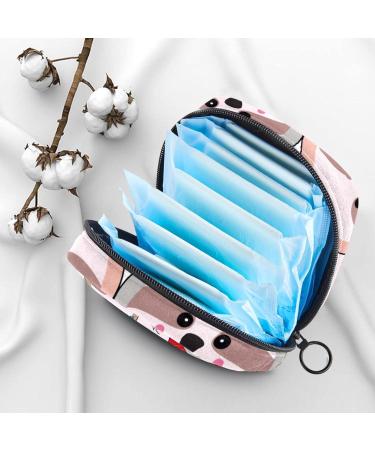 Cute Sloth Face Women's Napkin Storage Bag | Portable Menstrual Cup & Bandages | Fun & Functional for First Period - Buy Online on GoSupps.com