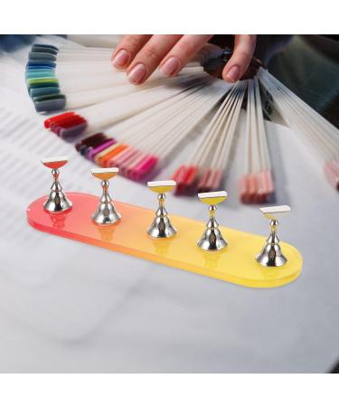 FOMIYES 2 Sets Nail Practice Holder Fake Nails Decor Nail Stand Nail Art Organiser Practice Nail Display Beauty Nail Holders Creative Nail Racks Convenient Nail Display Magnetic - Buy Online on GoSupps.com