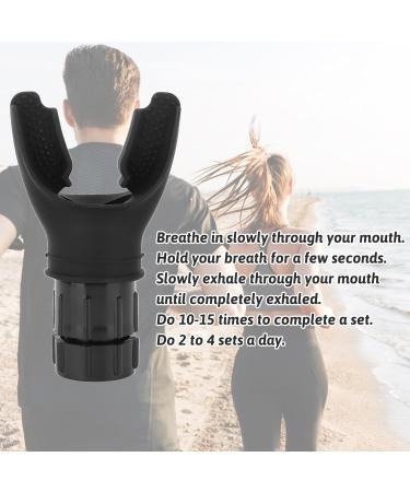 Breathing Trainer Deep Breathing Lung Exerciser Portable Breathing Trainer Device Adjust Resistance Improve Lung Capacity Training Tool for Men Women Athletes Singers Runners Sports Lovers Black - Buy Online on GoSupps.com