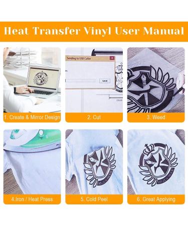 12x24ft Black&White Heat Transfer Vinyl Rolls - Flasoo 2 Rolls HTV Iron on Vinyl for Shirts - Cricut & Cameo Compatible - 12x12ft Per Roll - Buy Online on GoSupps.com