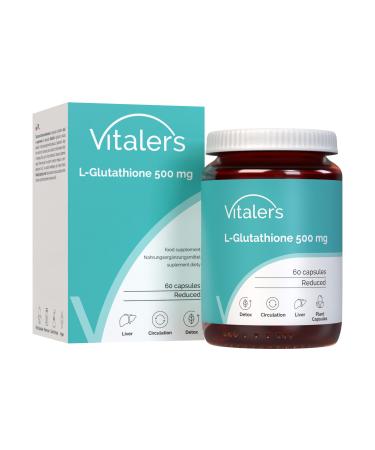 Vitaler's L-Glutathione 500 mg - 60 g lules V g talien 2 mois de Suppl mentation Sans Conservateurs Composition Pure
