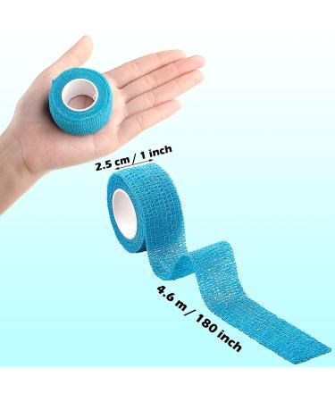 12 Self Adhesive Bandage Wrap Tapes - 5 Yards Each - for Sports, Wrist, Ankle - 12 Colors - 1 Inch - Stretch Cohesive Toe Tape - Buy Online on GoSupps.com