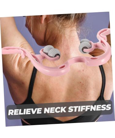 Subsofan Neck Massage Roller - 6 Wheel Kneading Device for Deep Tissue Relief | Acupuncture Tool Pink - Perfect for Neck & Shoulder Pain Relief - Buy Online on GoSupps.com