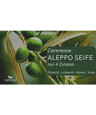 Buy Carenesse Aleppo Soap Package - 5 Pieces of 95% Olive Oil & 5% Laurel Oil - Vegan Handmade Natural Soap - International Shipping - Buy Online on GoSupps.com