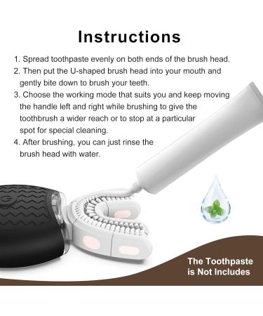 Buy 360 Sonic Electric Toothbrush for Adults - U-Shaped with 23760 Nylon Bristles | Mode Options: Standard Fast Ultra Fast - International Shipping Available - Buy Online on GoSupps.com