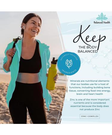 Balanced Health Zinc Complex - Immune System Support Liquid Drops (Peppermint, 2oz, Vegan) - Buy Online on GoSupps.com