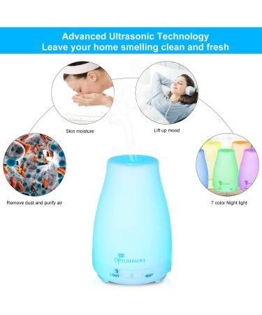 2 Pack 200ml Essential Oil Diffuser Ultrasonic Aromatherapy Cool Mist Humidifiers with LED Lights - Ideal for Home, Office & Bedroom - Buy Online on GoSupps.com