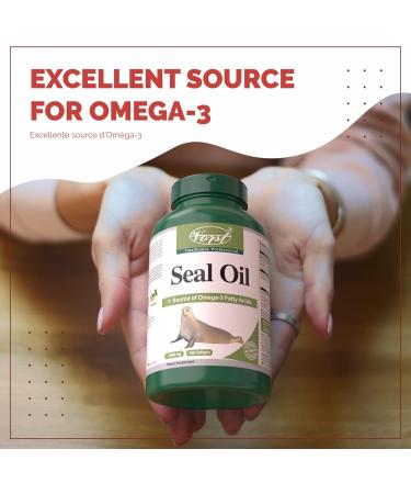 VORST Seal Oil 2000mg Per Serving (1000mg Per Softgel) 180 Softgels | Omega 3 Fatty Acids | Supplement For Heart Bones & Brain Health | For Men & Women | Best Fish Oil Alternative | Includes EPA DHA & DPA | Liquid Capsules | 1 Bottle - Buy Online on GoSupps.com