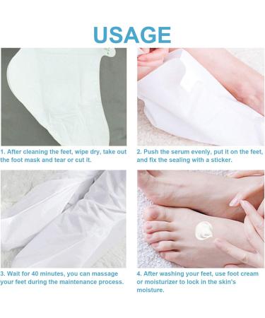 Nursing Peeling Foot Mask - Exfoliating Callus & Dead Skin Care - Moisturizing Foot Mask 40g x 5 Pairs for Soft Smooth Feet - International Shipping Available - Buy Online on GoSupps.com