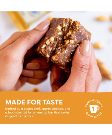 QUANTUM Organic Caffeinated Energy Bars - Plant Based Protein - Vegan, Gluten & Dairy Free - Salted Peanut Butter Crunch - 8 Pack - Buy Online on GoSupps.com