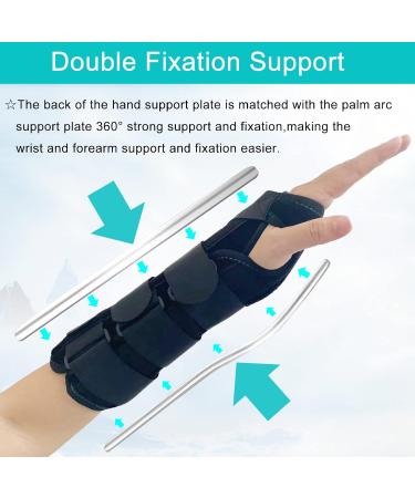 TANDCF Unisex Forearm & Wrist Support Brace | Adjustable Carpal Tunnel Splint | 9.8" Left Hand Small/Medium - Buy Online on GoSupps.com