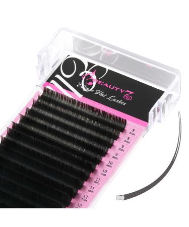 Beauty7 Flat lash lash extensions Ellipse Extensions Individual volume individual eyelashes 16 rows split tips C curl 0.20 mix length: 8mm to 15mm 1 piece (1 Pack)