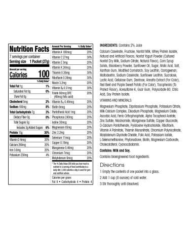 WonderSlim Berry Yogurt Meal Replacement Smoothie - 100 Calories, 15g Protein - 7ct Pack - Buy Online on GoSupps.com
