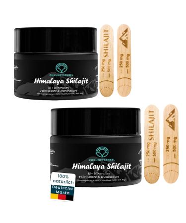 Shilajit Himalaya Gold 100% Naturreine Harz vegan high -dose energy ooster 50g purest high potency natural source of fulvic acid support immune system and energy (2 Pack)
