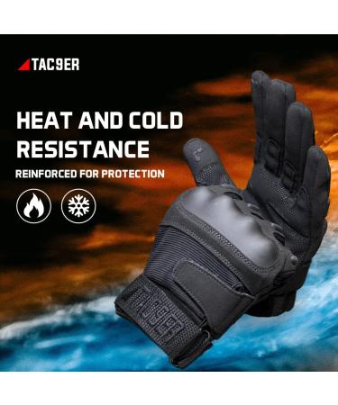 TAC9ER Kevlar Lined Tactical Gloves - Full Hand Protection, Cut and Temperature Resistant, Touch Screen Friendly - Large - Buy Online on GoSupps.com