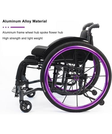 Lightweight Sport Wheelchair Foldable And Portable Wheelchair Folding Transport Wheelchair Multifunctional Anti-Tipper Wheelchair Self-propelled Aluminum Alloy Manual Wheel Chair All Terrain(Size:42cm 42cm/16.5in Black - Buy Online on GoSupps.com