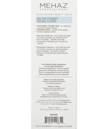 Professional Straight Toenail Clipper by Mehaz - Precision Toenail Trimming Tool - Buy Online on GoSupps.com