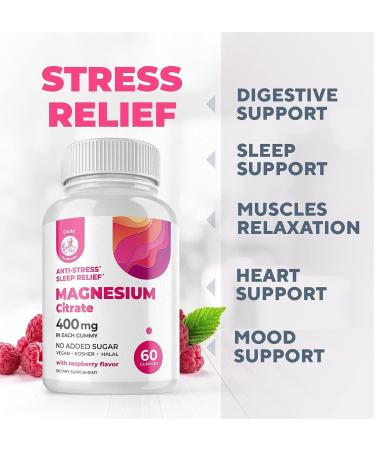 Sugar-Free Magnesium Gummies - Calm Supplement for Children & Adults (60 Count) - Buy Online on GoSupps.com