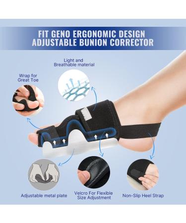 Fit Geno Bunion Corrector for Women Big Toe Adjustable for Men Toe Straightener Bunion Relief Foot Brace Splint Pain Relief Protector Hallux Valgus Corrector(Beige) - Buy Online on GoSupps.com