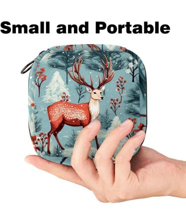 Muooum Menstrual Polster Bag with Zipper - Christmas Snowman Pattern - Stylish & Practical Tampon Collector Bag for Women & Girls (Pack of 1) - Buy Online on GoSupps.com