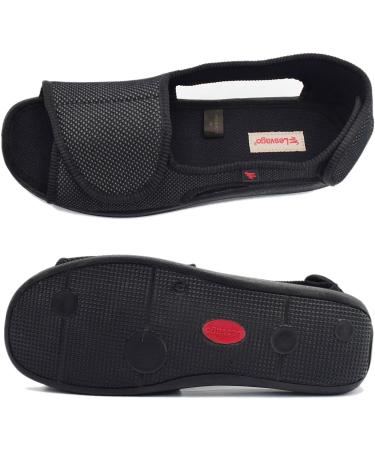 W&LESVAGO Men's Open Toe Diabetic Sandals - Extra Wide Width Arthritis & Edema Footwear 11 Black - Buy Online on GoSupps.com