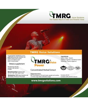Power Enhanced Strength Vocal Cord Remedy - 100% Natural Herbal Voice Supplement (30ml) - TMRG Drops for Professionals | International Shipping Available - Buy Online on GoSupps.com