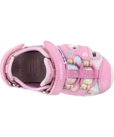 Geox Baby Girl's Pink Multicolour Sandal - Size 7.5 UK | Breathable & Stylish - Buy Online on GoSupps.com