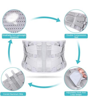 Buy Adjustable Lumbar Waist Support - Pain Relief Back Brace for Herniated Disc Sciatica & Scoliosis | Breathable Mesh Curved Aluminum Strips Size M (31-39 - Buy Online on GoSupps.com